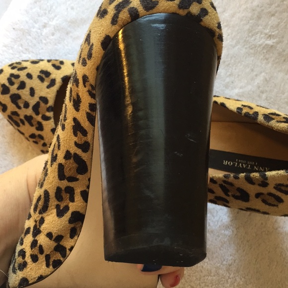 Ann Taylor suede leopard print pumps - Picture 5 of 5
